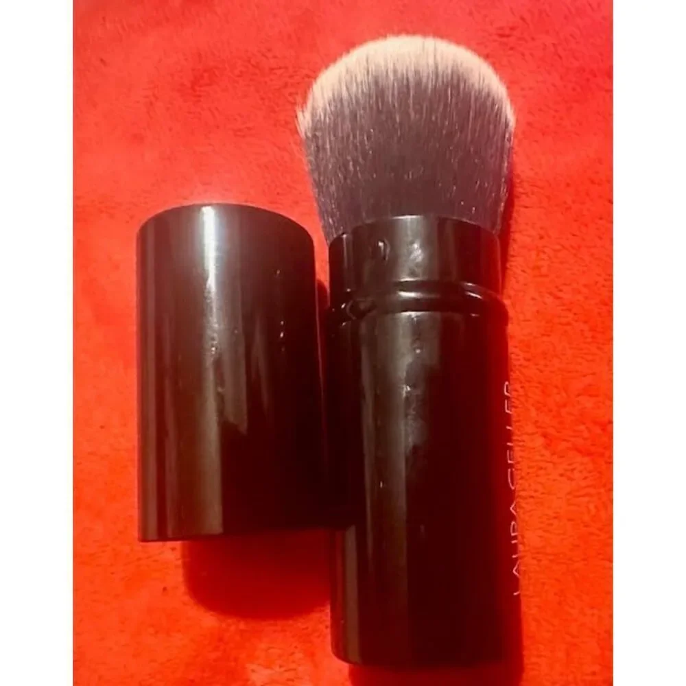 Laura Geller Retractable Black Kabuki Airbrush With Aluminum Handle Brush